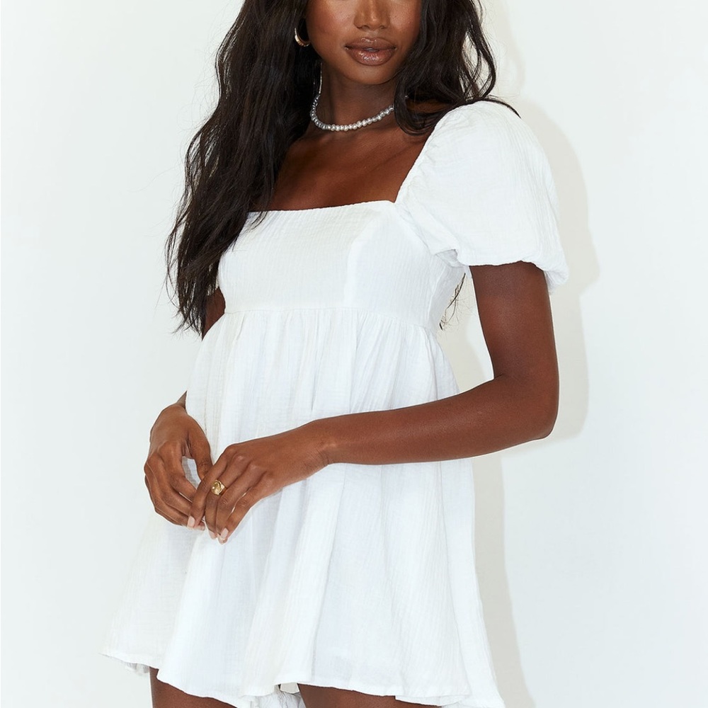 Princess Polly Lorna Romper White